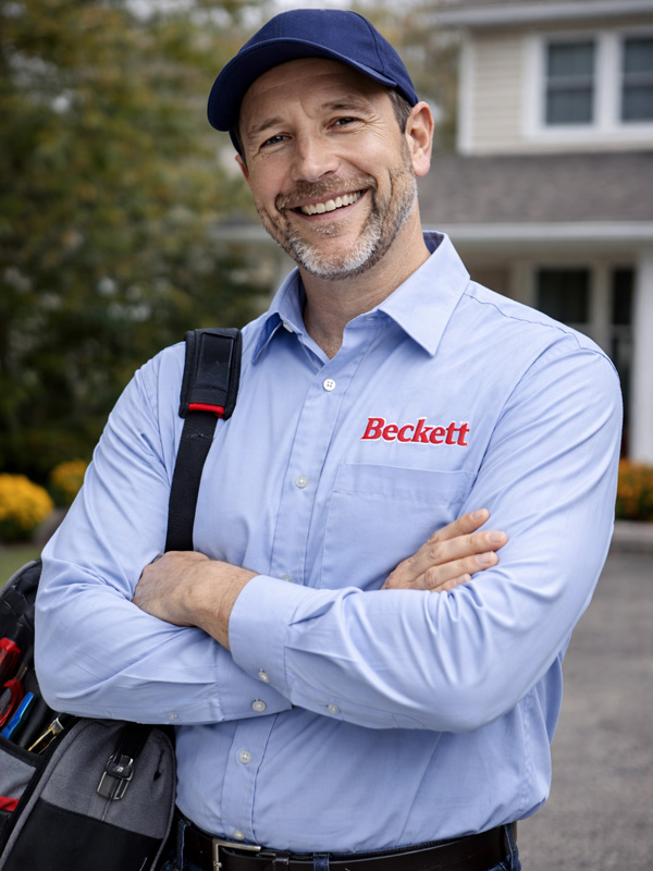 New Beckett oil burner installation on Long Island